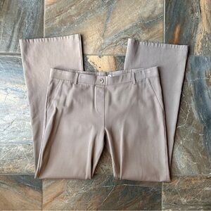 Betabrand Dress Pant Yoga Pants XL Long Taupe Straight Leg Work Career Stretch